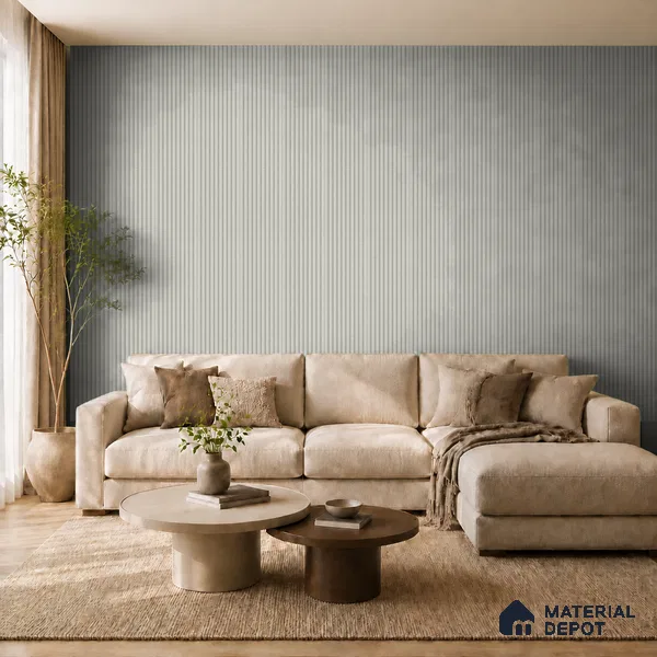White Mist 10 ft x 0.85 ft (3060x260 mm) Prism Design Interior & Exterior Wall & Ceiling Panel - 21 mm | Suitable for Balcony, Facade & Open Area | Width is Subjected to 5% Variation
