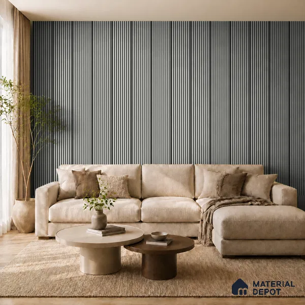 White Mist 10 ft x 0.85 ft (3060x260 mm) Prism Dual Tone Design Interior & Exterior Wall & Ceiling Panel - 21 mm | Suitable for Balcony, Facade & Open Area | Width is Subjected to 5% Variation