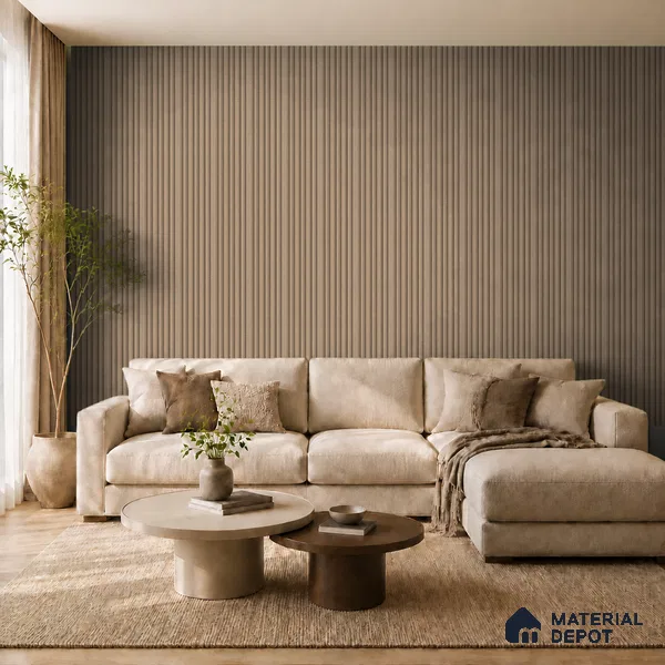 Noce Grande 10 ft x 0.89 ft (3060x270 mm) Stripes Design Interior & Exterior Wall & Ceiling Panel - 20 mm | Suitable for Balcony, Facade & Open Area | Width is Subjected to 5% Variation
