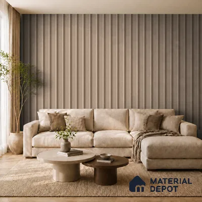Noce Grande 10 ft x 0.89 ft (3060x270 mm) Wave Design Interior & Exterior Wall & Ceiling Panel - 16 mm | Suitable for Balcony, Facade & Open Area | Width is Subjected to 5% Variation