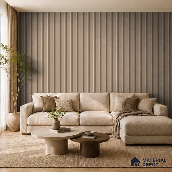 Noce Grande 10 ft x 0.89 ft (3060x270 mm) Wave Design Interior & Exterior Wall & Ceiling Panel - 16 mm | Suitable for Balcony, Facade & Open Area | Width is Subjected to 5% Variation