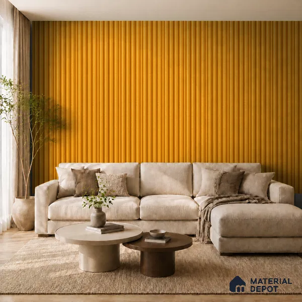 Gold Maple 10 ft x 0.7 ft (3060x215 mm) Dome Design Interior & Exterior Wall & Ceiling Panel - 20 mm | Suitable for Balcony, Facade & Open Area | Width is Subjected to 5% Variation