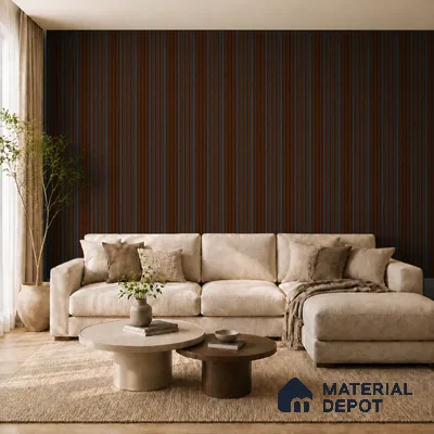 English Nut 10 ft x 0.89 ft (3060x270 mm) Unic Dual Tone Design Interior & Exterior Wall & Ceiling Panel - 15 mm | Suitable for Balcony, Facade & Open Area | Width is Subjected to 5% Variation