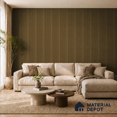 Spiced Walnut 10 ft x 0.89 ft (3060x270 mm) Unic Design Interior & Exterior Wall & Ceiling Panel - 15 mm | Suitable for Balcony, Facade & Open Area | Width is Subjected to 5% Variation