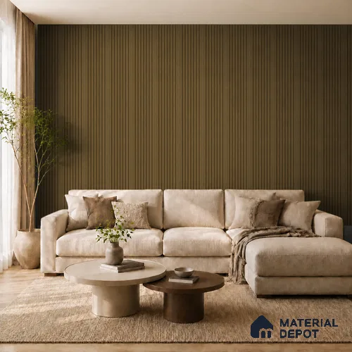 Spiced Walnut 10 ft x 0.89 ft (3060x270 mm) Unic Design Interior & Exterior Wall & Ceiling Panel - 15 mm | Suitable for Balcony, Facade & Open Area | Width is Subjected to 5% Variation