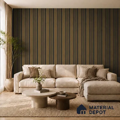 Spiced Walnut 10 ft x 0.89 ft (3060x270 mm) Unic Dual Tone Design Interior & Exterior Wall & Ceiling Panel - 15 mm | Suitable for Balcony, Facade & Open Area | Width is Subjected to 5% Variation