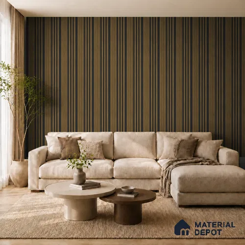 Spiced Walnut 10 ft x 0.89 ft (3060x270 mm) Unic Dual Tone Design Interior & Exterior Wall & Ceiling Panel - 15 mm | Suitable for Balcony, Facade & Open Area | Width is Subjected to 5% Variation