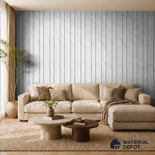 Royal Statuario 10 ft x 0.89 ft (3060x270 mm) Wave Design Interior & Exterior Wall & Ceiling Panel - 16 mm | Suitable for Balcony, Facade & Open Area | Width is Subjected to 5% Variation