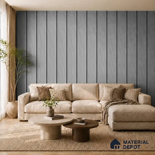 Royal Statuario 10 ft x 0.85 ft (3060x260 mm) Prism Dual Tone Design Interior & Exterior Wall & Ceiling Panel - 21 mm | Suitable for Balcony, Facade & Open Area | Width is Subjected to 5% Variation