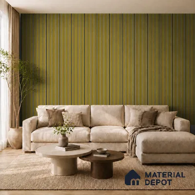 Oro 10 ft x 0.85 ft (3060x260 mm) Prism Dual Tone Design Interior & Exterior Wall & Ceiling Panel - 21 mm | Suitable for Balcony, Facade & Open Area | Width is Subjected to 5% Variation