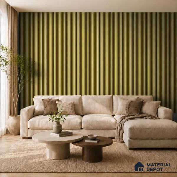 Oro 10 ft x 0.85 ft (3060x260 mm) Prism Dual Tone Design Interior & Exterior Wall & Ceiling Panel - 21 mm | Suitable for Balcony, Facade & Open Area | Width is Subjected to 5% Variation