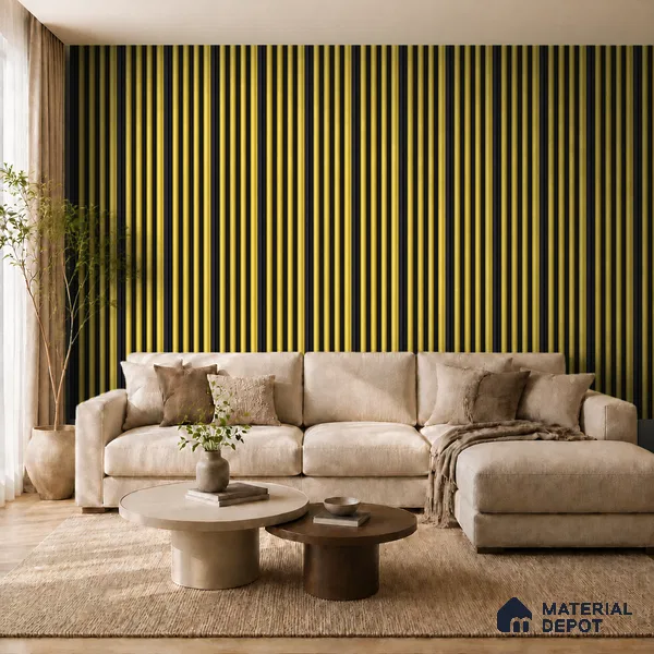 Oro 10 ft x 0.7 ft (3060x215 mm) Dome Dual Black Design Interior & Exterior Wall & Ceiling Panel - 20 mm | Suitable for Balcony, Facade & Open Area | Width is Subjected to 5% Variation