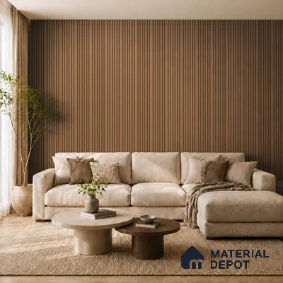 Rame 10 ft x 0.89 ft (3060x270 mm) Stripes Design Interior & Exterior Wall & Ceiling Panel - 20 mm | Suitable for Balcony, Facade & Open Area | Width is Subjected to 5% Variation