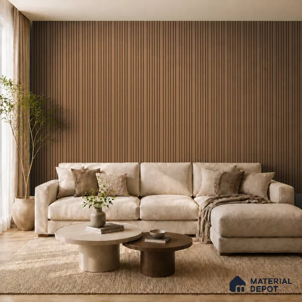 Rame 10 ft x 0.89 ft (3060x270 mm) Stripes Design Interior & Exterior Wall & Ceiling Panel - 20 mm | Suitable for Balcony, Facade & Open Area | Width is Subjected to 5% Variation