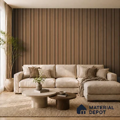 Rame 10 ft x 0.89 ft (3060x270 mm) Wave Design Interior & Exterior Wall & Ceiling Panel - 16 mm | Suitable for Balcony, Facade & Open Area | Width is Subjected to 5% Variation