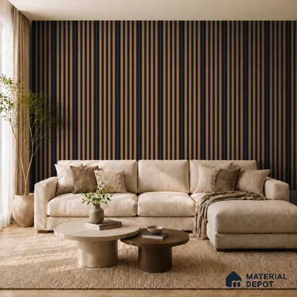 Rame 10 ft x 0.7 ft (3060x215 mm) Dome Dual Black Design Interior & Exterior Wall & Ceiling Panel - 20 mm | Suitable for Balcony, Facade & Open Area | Width is Subjected to 5% Variation