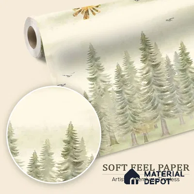Melodious Miniatures, Jungle Themed Wallpaper for Kids Room, Green 10 Meter x 19.68 Inches Soft Feel Paper Type Wallpaper -54 Sq. Ft. | Minimum 15% wastage during installation
