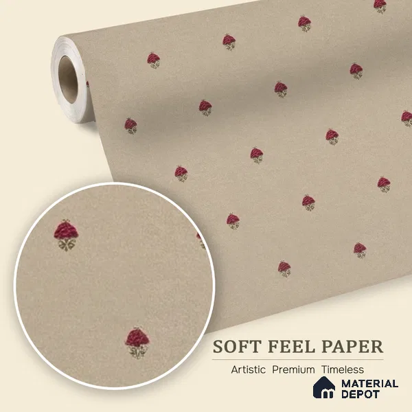 Rani, Indian Floral Pattern Wallpaper 6 Meter x 19.68 Inches Soft Feel Wallpaper