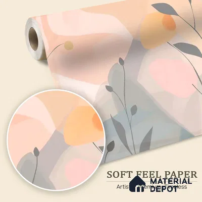 Pastel Paradise Abstract Pattern for Room Pink Soft Feel (Customised Wallpaper)