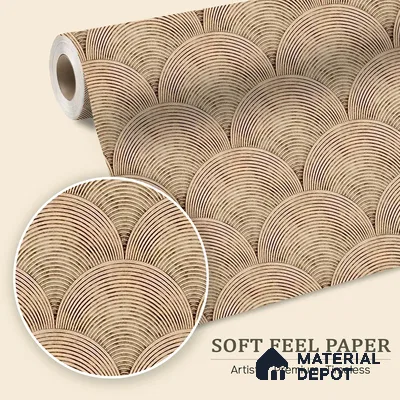 Sandy Arches Abstract Modern Geometric Customized Wallpaper - Soft Feel