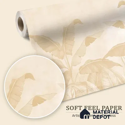 Tropical Forest, Digitally Painted Yellow Soft Feel (Customised Wallpaper)