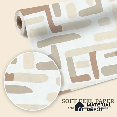 Urban Maze In Desert Sand Abstract Customised Soft Feel Wallpaper for Rooms