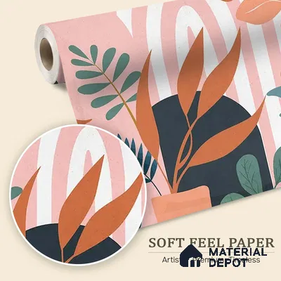 Boho Botanica Abstract Customised Soft Feel Wallpaper for Rooms