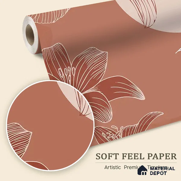 Sienna Garden Abstract Soft Feel Customised Wallpaper for Rooms