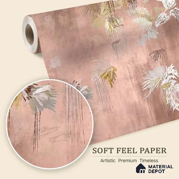 Worth it - Abstract Soft Feel Customized Wallpaper Design for Walls, Pink