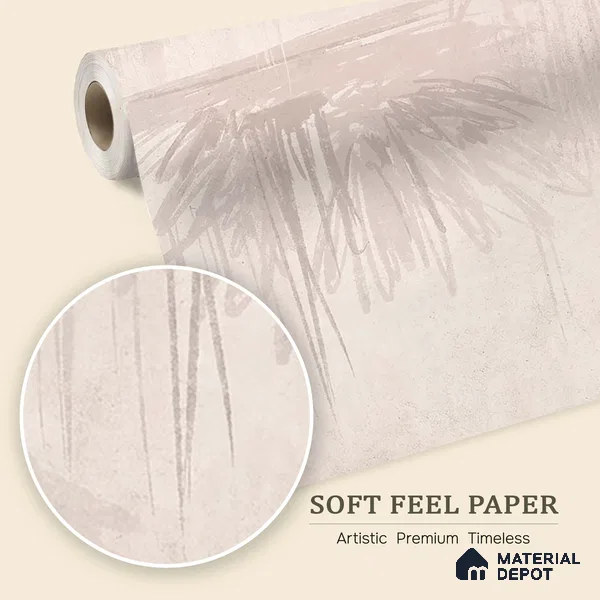 Worth it - Abstract Soft Feel Customized Wallpaper Design for Walls, Feather Pink