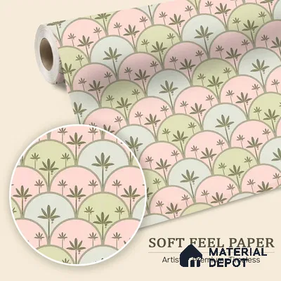Kanan Roll 10 Meter x 19.68 Inches Soft Feel Wallpaper for Walls In Light Pink & Green - 54 Sq. Ft. | Minimum 15% wastage during installation