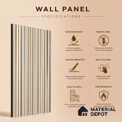 Mocha Brown Plain Colour Look PN 03545 9.5 ft x 4.7 inch Charcoal Panel - 12 mm | Suitable for Feature Wall, TV Unit & Living Room | Width is Subjected to 5% Variation