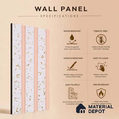 Dove Grey Luxury Look PN 06078 9.5 ft x 4.6 inch Charcoal Panel - 8 mm | Suitable for Feature Wall, TV Unit & Living Room | Width is Subjected to 5% Variation