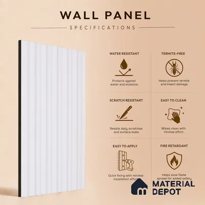 Dove Grey Plain Colour Look PN 07168 9.5 ft x 4.7 inch Charcoal Panel - 11 mm | Suitable for Feature Wall, TV Unit & Living Room | Width is Subjected to 5% Variation