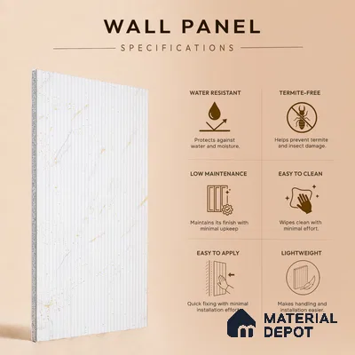 Wooden Look PN 07410 8 ft x 12 inch PVC Panel - 10 mm | Suitable for Living Room, Bedroom & Office | Width is Subjected to 5% Variation