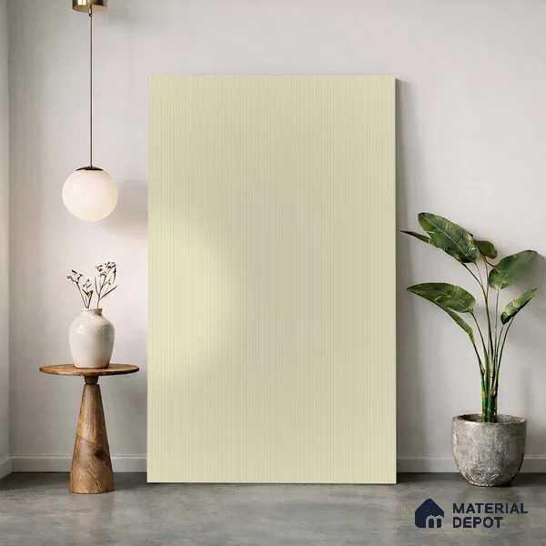 Fluted Solid Color Look LM 23473 Divine Pink 8 ft x 4 ft Micro Fluted Finish Decorative Laminate - 1 mm | Suitable for TV Unit, Wardrobe, Kitchen Cabinets