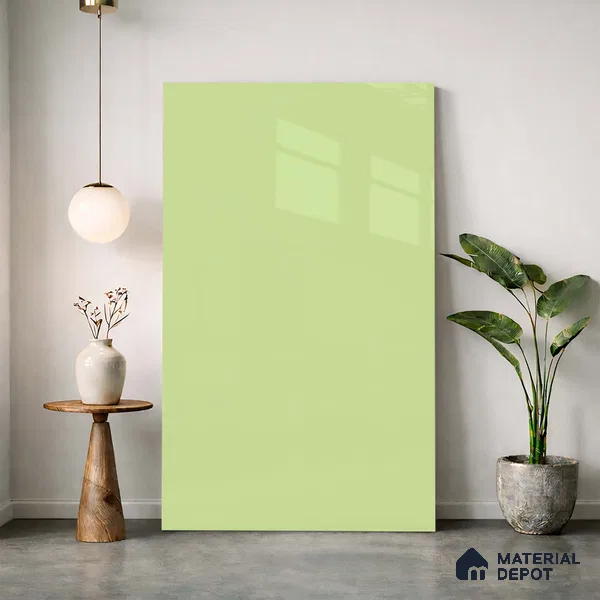 LM 23482 (HG 429) Pastel Yellow 8 ft x 4 ft High Gloss Finish Decorative Laminate - 1 mm | Suitable for Living Room, Kitchen, Office