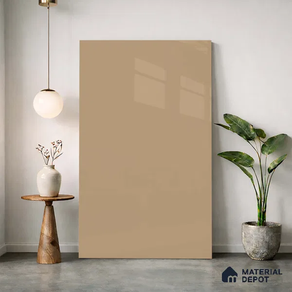 LM 23485 (HG 427) Golden Melon 8 ft x 4 ft High Gloss Finish Decorative Laminate - 1 mm | Suitable for Living Room, Kitchen, Office