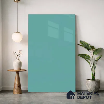 LM 23487 (HG 430) Sky Blue 8 ft x 4 ft High Gloss Finish Decorative Laminate - 1 mm | Suitable for Living Room, Kitchen, Office