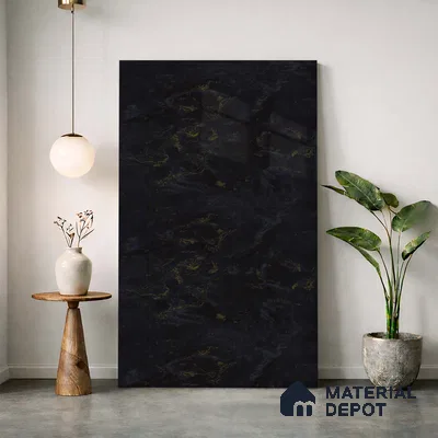LM 23488 (HG 7111) Golden Vein Gloss 8 ft x 4 ft High Gloss Finish Decorative Laminate - 1 mm | Suitable for TV Unit, Wardrobe, Kitchen Cabinets