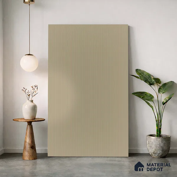 Fluted Solid Color Look LM 23490 (MF 412) Rosette Glow 8 ft x 4 ft Micro Fluted Finish Decorative Laminate - 1 mm | Suitable for TV Unit, Wardrobe, Kitchen Cabinets