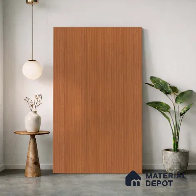 Wooden Fluted Look LM 23504 (BB 7118) Sunrise Oak 8 ft x 4 ft Bamboo Bliss Finish Decorative Laminate - 1 mm | Suitable for TV Unit, Wardrobe, Kitchen Cabinets