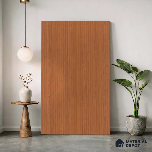 Wooden Fluted Look LM 23504 (BB 7118) Sunrise Oak 8 ft x 4 ft Bamboo Bliss Finish Decorative Laminate - 1 mm | Suitable for TV Unit, Wardrobe, Kitchen Cabinets