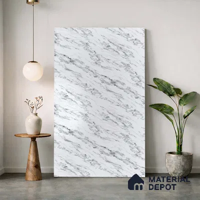 LM 23506 (AT 07 7283) Calacatta Cloud 8 ft x 4 ft Aurora Twilight Finish Decorative Laminate - 1 mm | Suitable for TV Unit, Wardrobe, Kitchen Cabinets