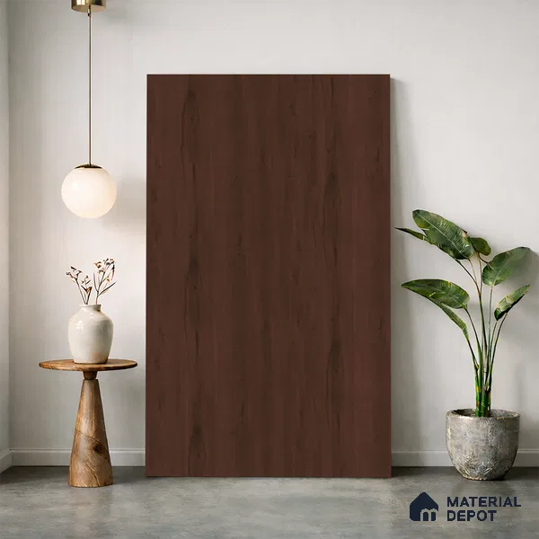 Wooden Look LM 23509 Midnight Mahogany 8 ft x 4 ft Amber Oak Finish Decorative Laminate - 1 mm | Suitable for TV Unit, Wardrobe, Kitchen Cabinets