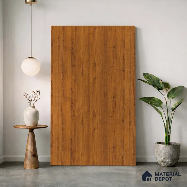 Wooden Look LM 23513 (AO 09 7116) Sun Dappled 8 ft x 4 ft Amber Oak Finish Decorative Laminate - 1 mm | Suitable for TV Unit, Wardrobe, Kitchen Cabinets