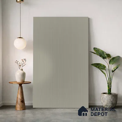 Fluted Solid Color Look LM 23531 Dulux Waterlily Blush 8 ft x 4 ft Micro Fluted Finish Decorative Laminate - 1 mm | Suitable for TV Unit, Wardrobe, Kitchen Cabinets