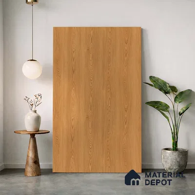 Wooden Look LM 23536 Butterscotch Oak 8 ft x 4 ft Veneer Textured Finish Decorative Laminate - 1 mm | Suitable for TV Unit, Wardrobe, Kitchen Cabinets