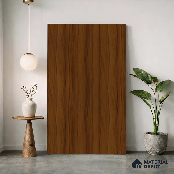 Wooden Look LM 23586 Wheatfield Glow 8 ft x 4 ft Amberwood Luxe Finish Decorative Laminate - 1 mm | Suitable for TV Unit, Wardrobe, Kitchen Cabinets