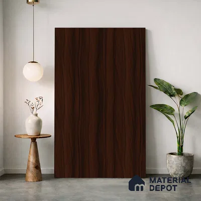 Wooden Look LM 23587 Dark Walnut 8 ft x 4 ft Amberwood Luxe Finish Decorative Laminate - 1 mm | Suitable for TV Unit, Wardrobe, Kitchen Cabinets